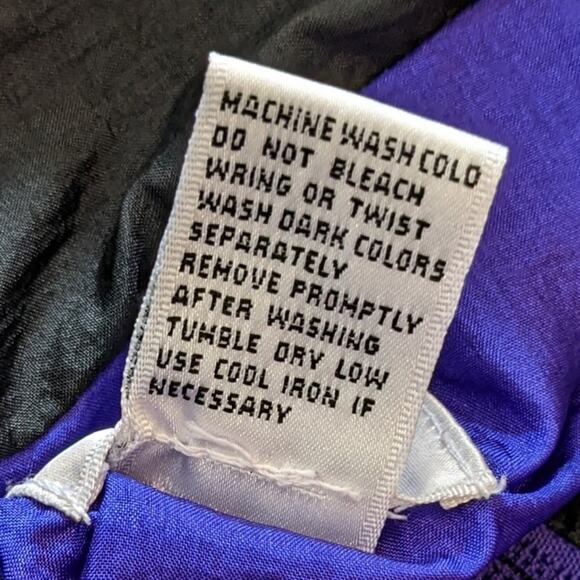 Bocoo windbreaker vintage 80s purple and black sz XL - Picture 8 of 10